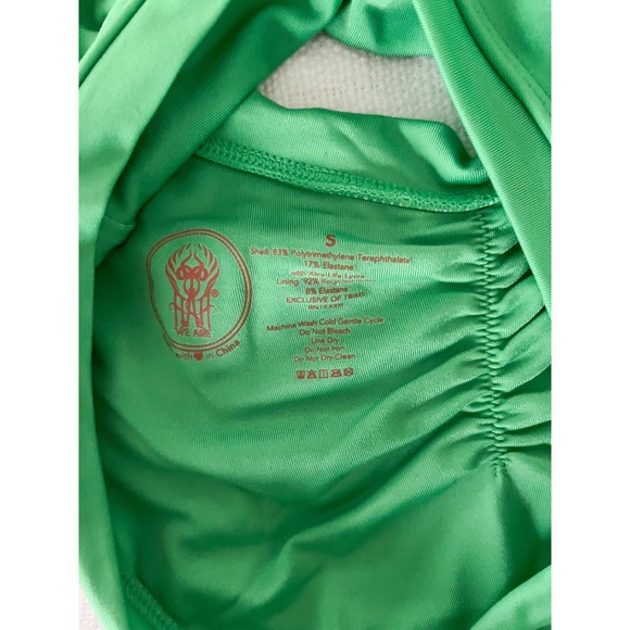 We are HAH | Pull Thru Swimsuit | Green with Envy | Sz S - Picture 11 of 13